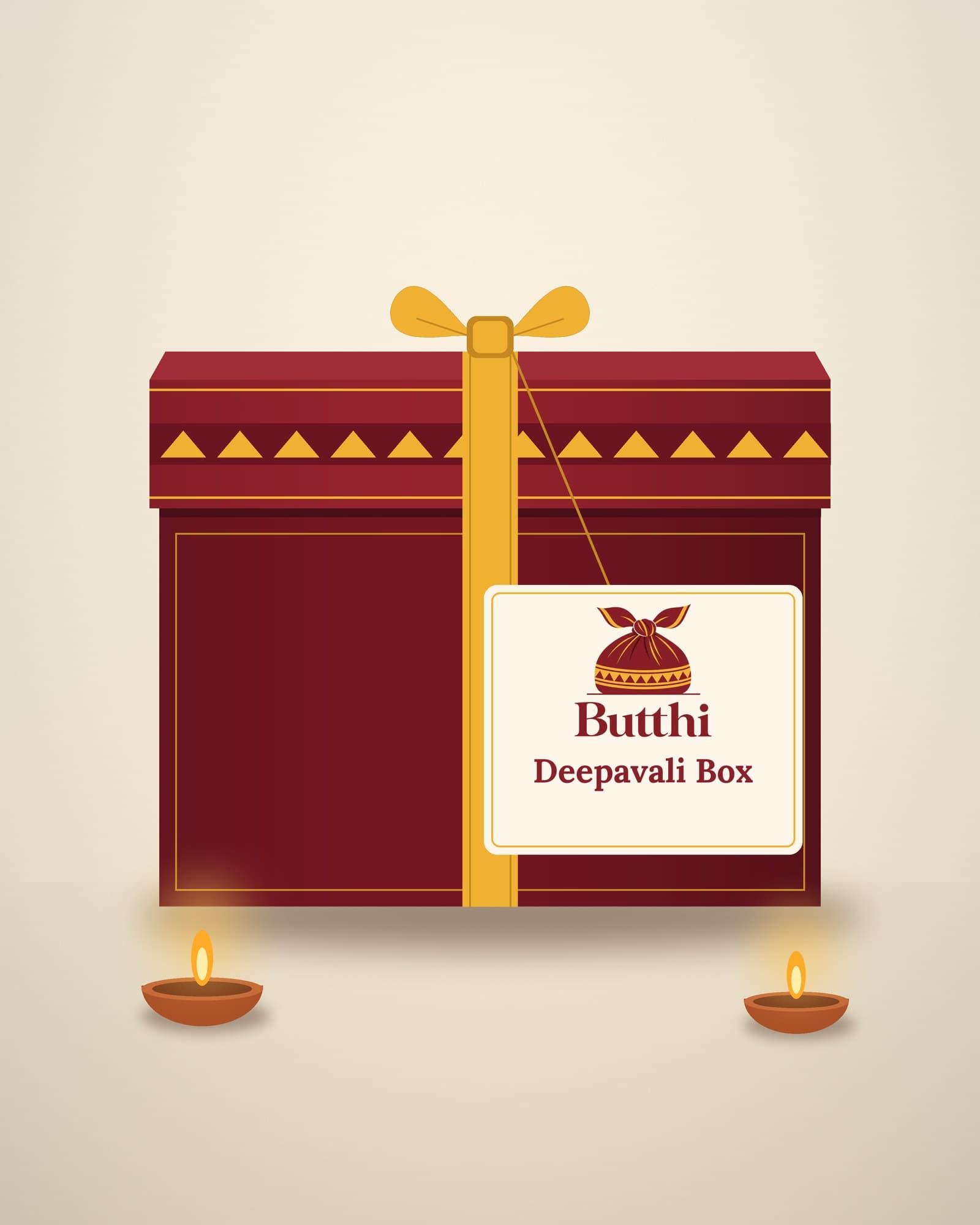 Deepavali box, the box, opened